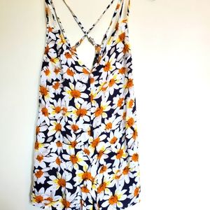 Sunflower shorts romper